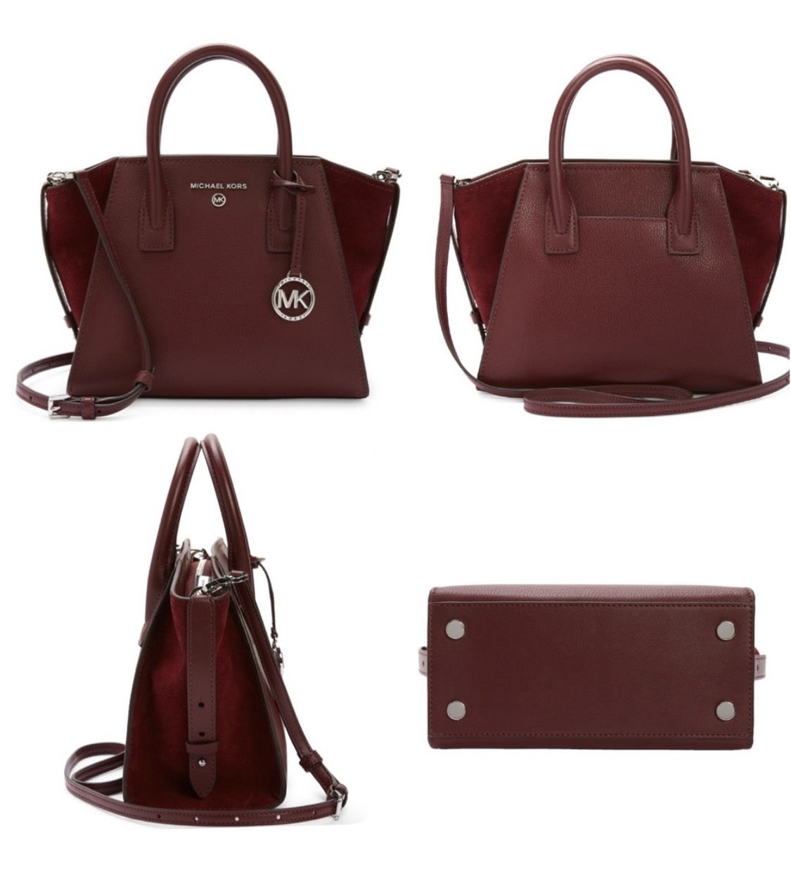 NWT Michael Kors Avril Small Leather/Suede Satchel
