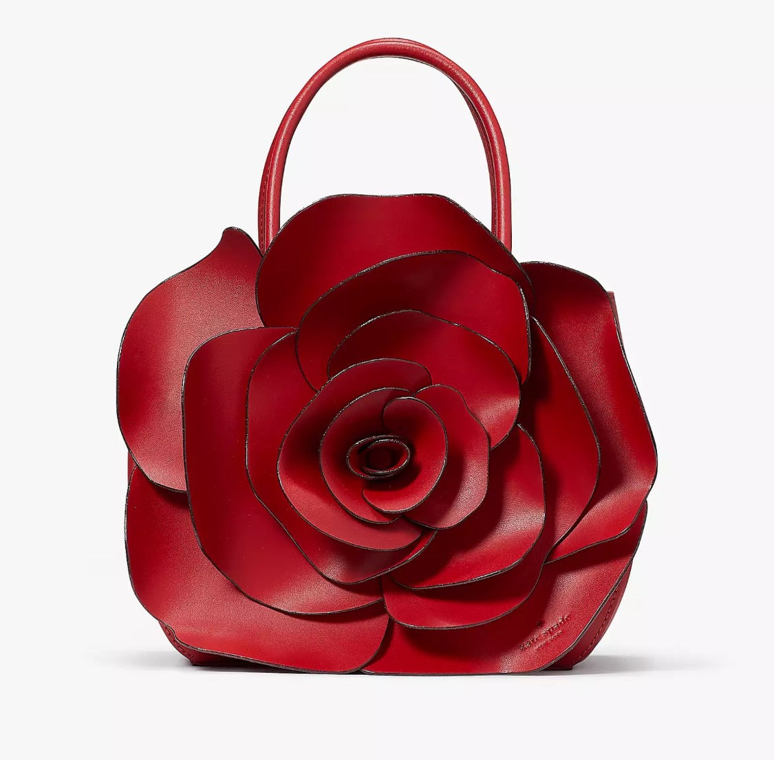 NWT KATE SPADE Flora 3D Rose Leather Crossbody in Candied Cherry Handbag