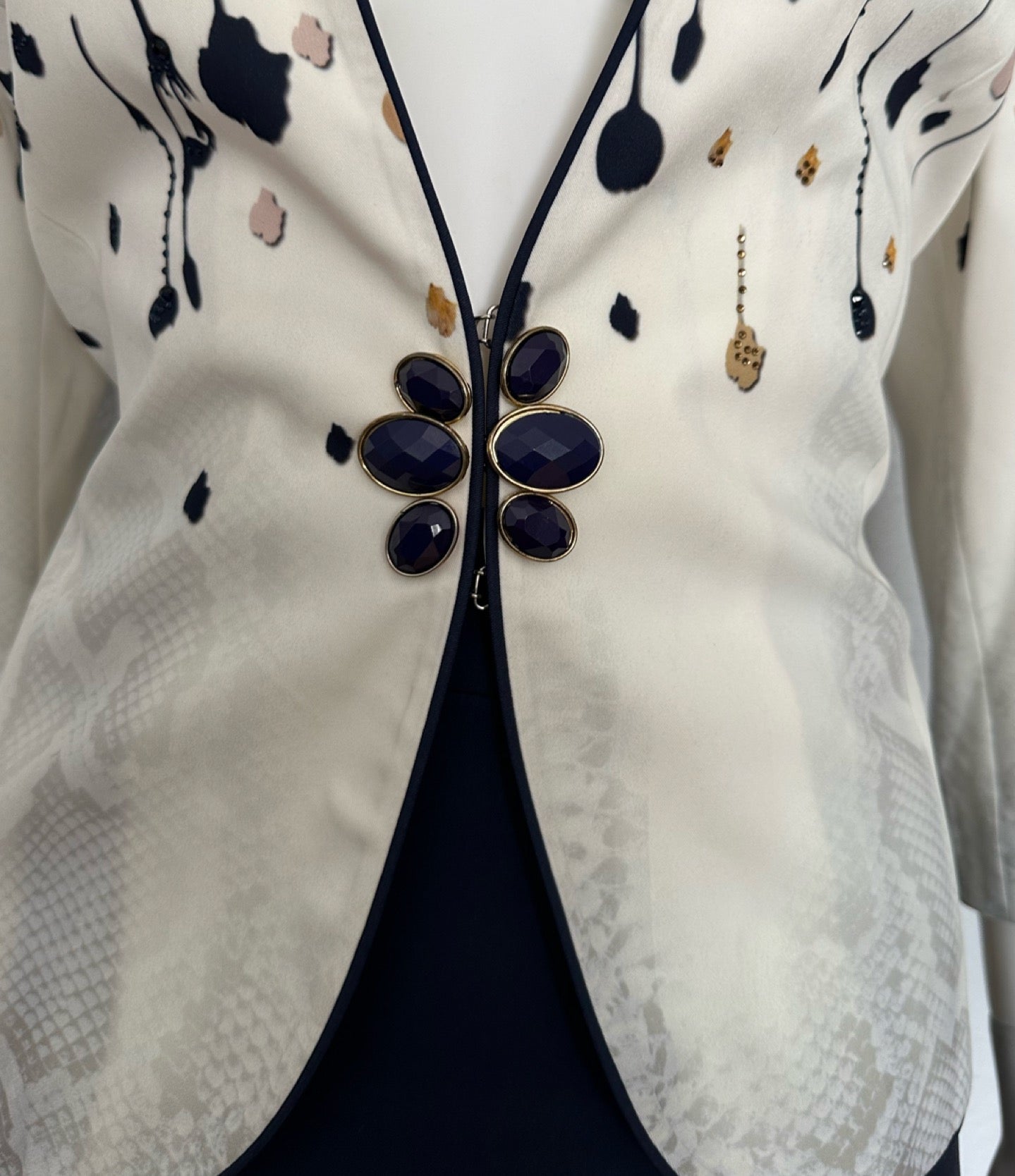 NWT POLEN POE SKIRT SUIT 3/4 SLEEVES LINED JACKET AND PENCIL STYLE LINED SKIRT
