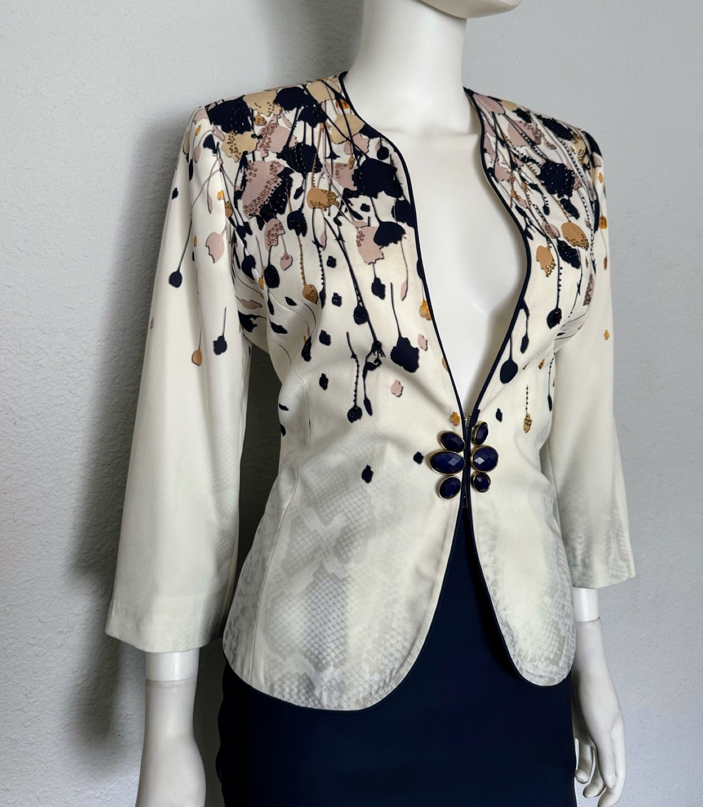 NWT POLEN POE SKIRT SUIT 3/4 SLEEVES LINED JACKET AND PENCIL STYLE LINED SKIRT