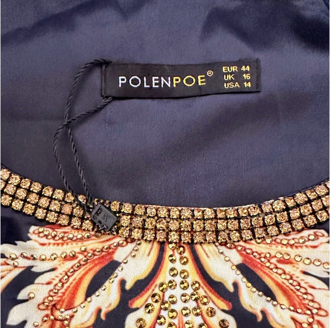 NEW POLEN POE SATIN DRESS SHORT SHEER SLEEVES FORMAL UNLINED BOAT NECK