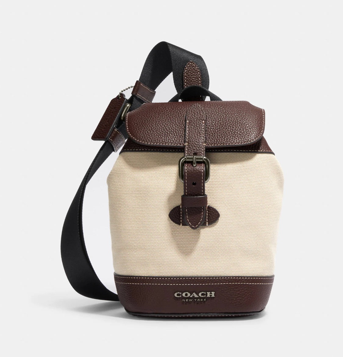 NWT COACH Hudson Small Pack Canvas/Leather