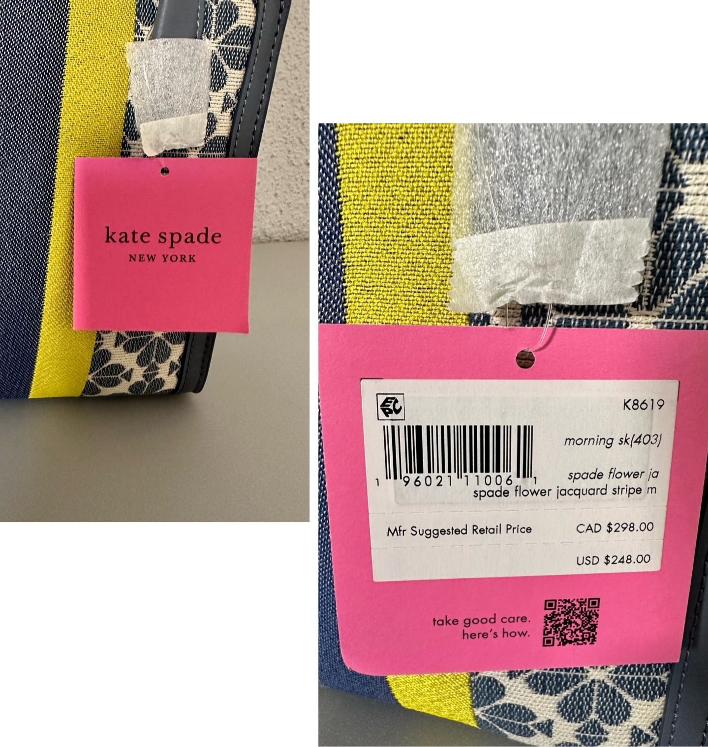 KATE SPADE Mini Manhattan Spade Flower Jacquard Tote