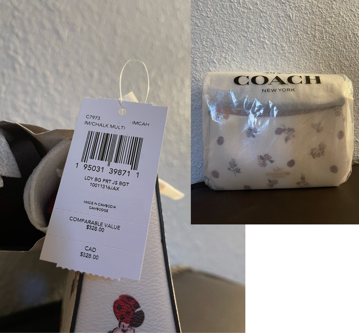 Coach Jes Baguette With Ladybug Floral Print