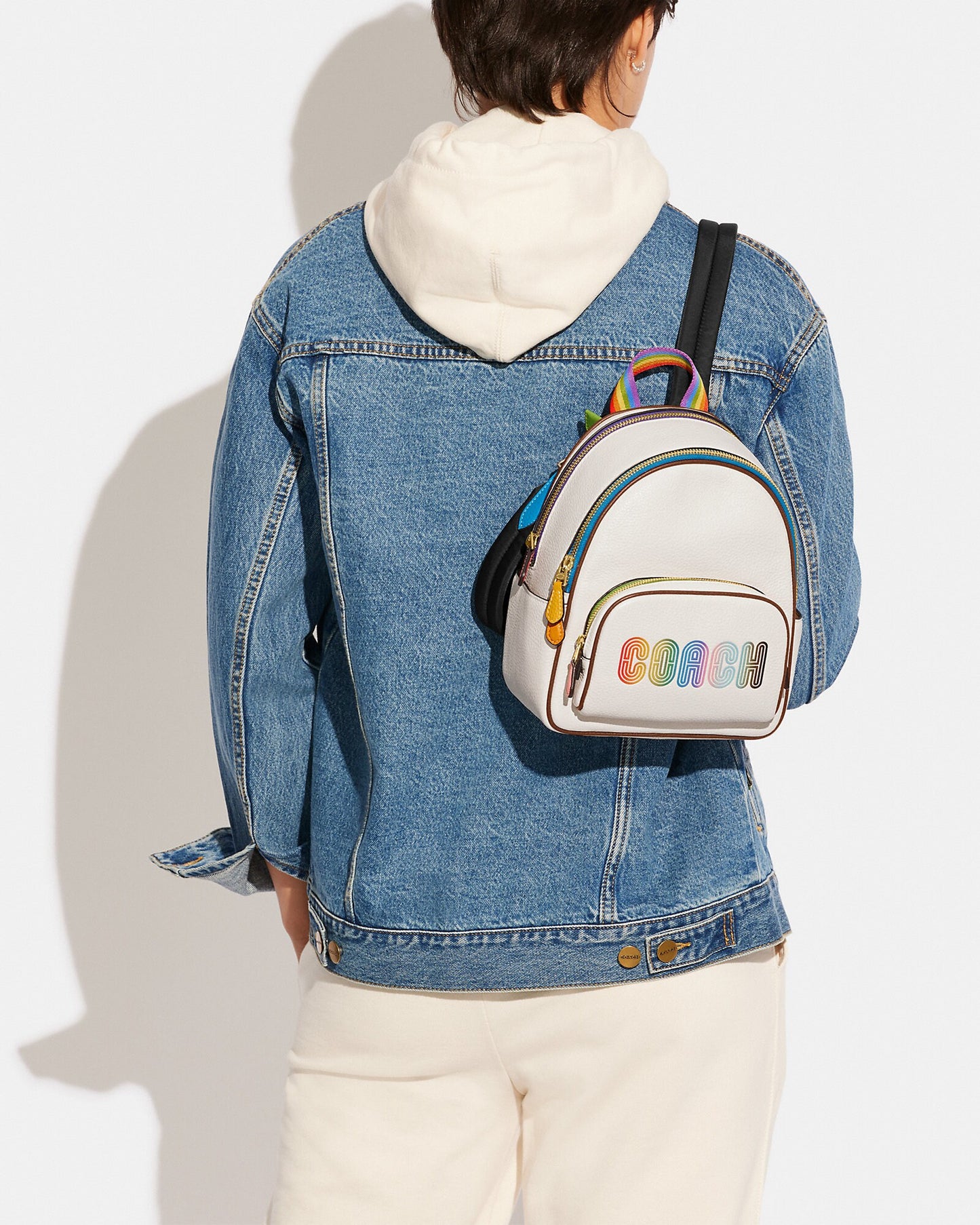 Coach Mini Court Backpack With Rainbow Coach