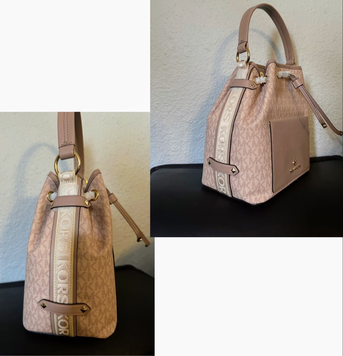 MICHAEL KORS Maeve Medium Bucket Bag Signature Canvas