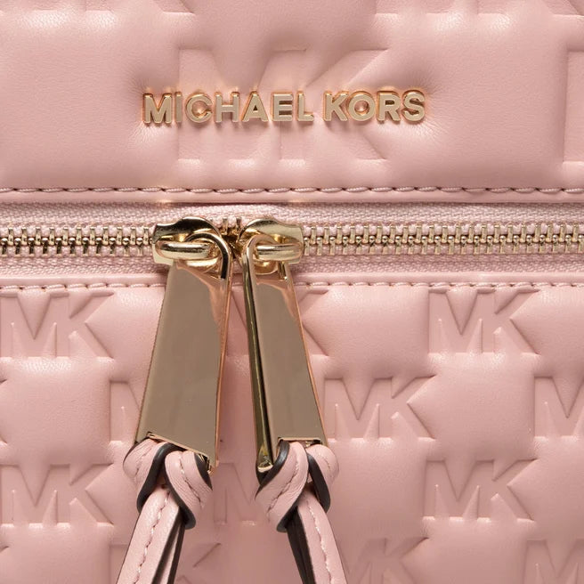 MICHAEL MICHAEL KORS Rhea Logo Embossed Leather Backpack