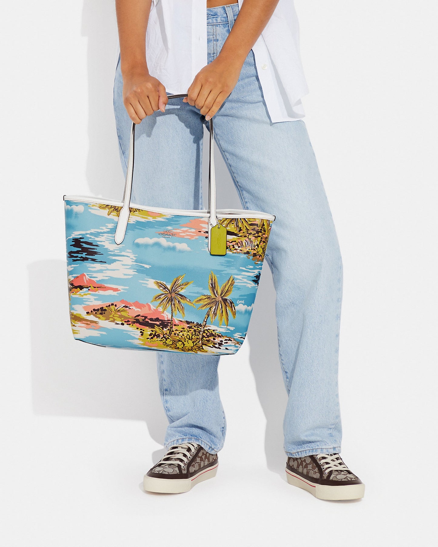 COACH City Tote With Hawaiian Print