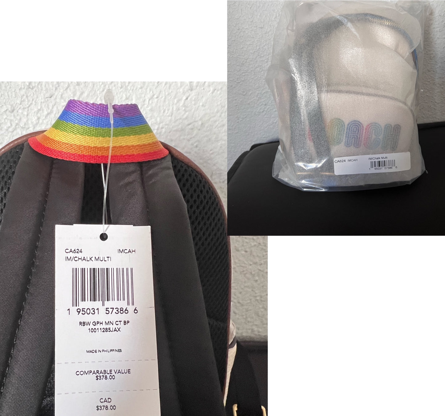 Coach Mini Court Backpack With Rainbow Coach