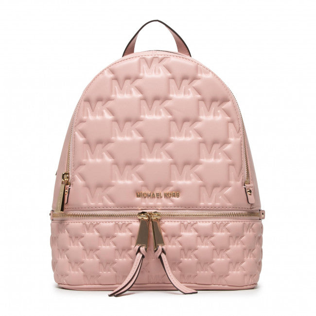 MICHAEL MICHAEL KORS Rhea Logo Embossed Leather Backpack