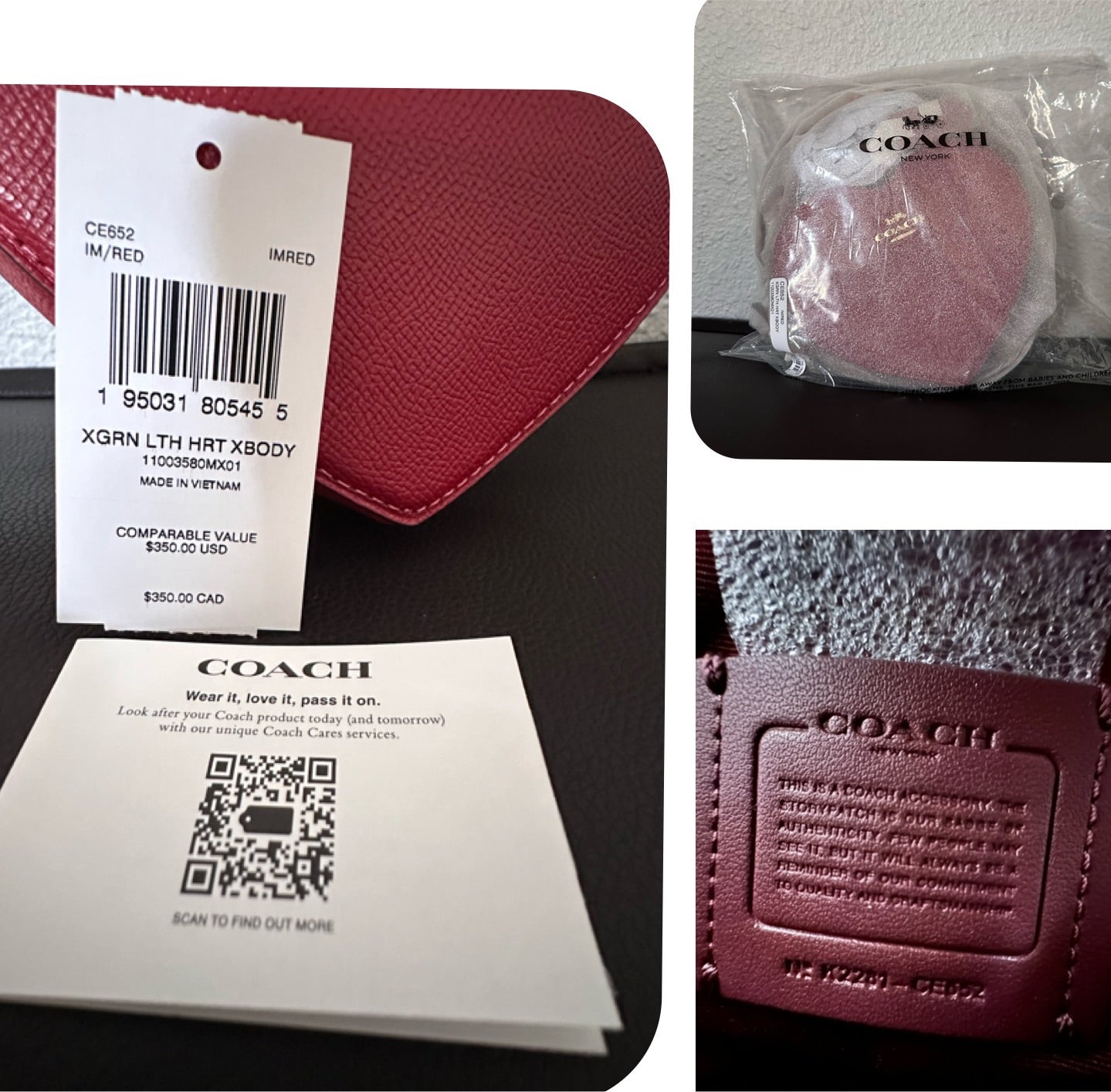 Coach Heart Leather Crossbody