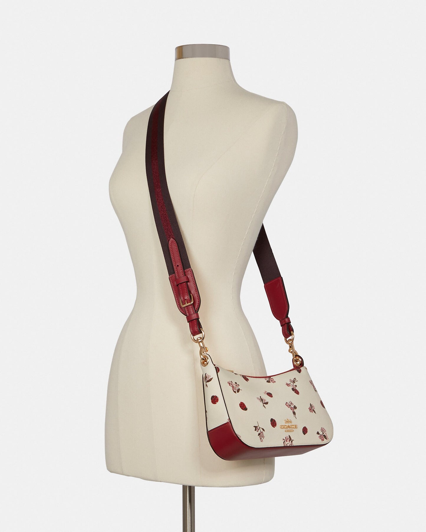Coach Jes Baguette With Ladybug Floral Print