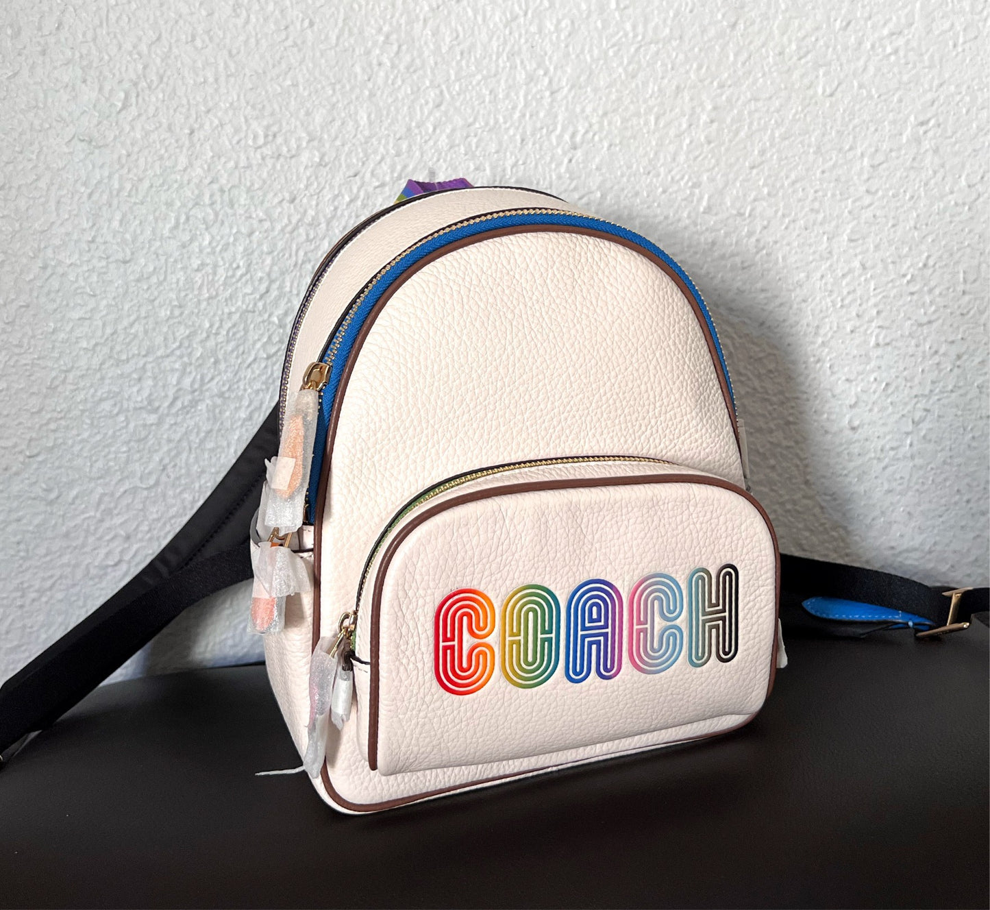 Coach Mini Court Backpack With Rainbow Coach