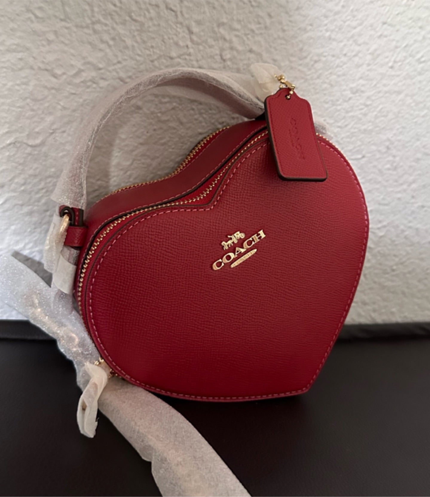 Coach Heart Leather Crossbody