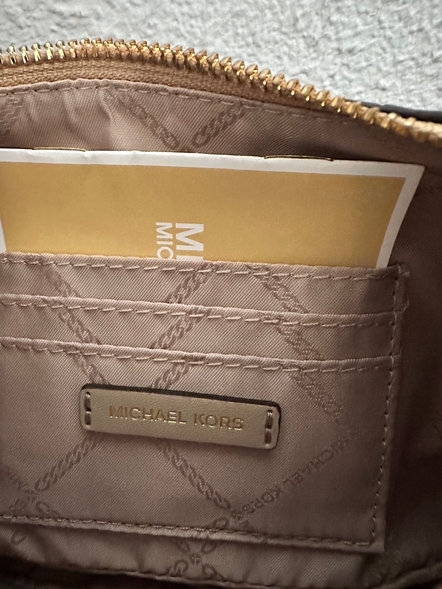 MICHAEL MICHAEL KORS Piper Small Two-Tone Snake Embossed Leather Shoulder Bag
