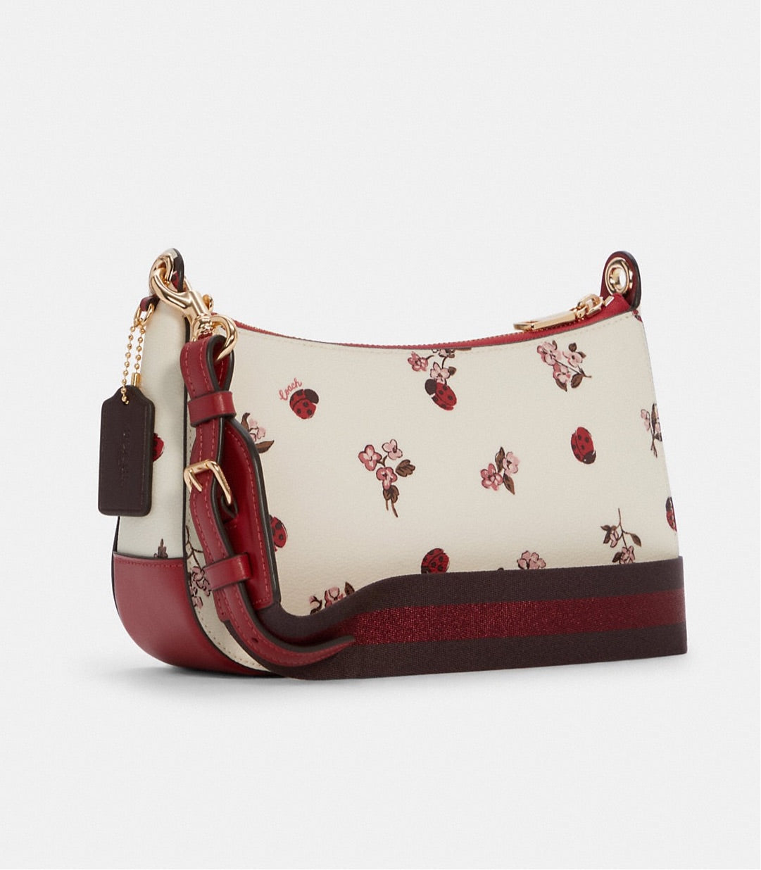 Coach Jes Baguette With Ladybug Floral Print