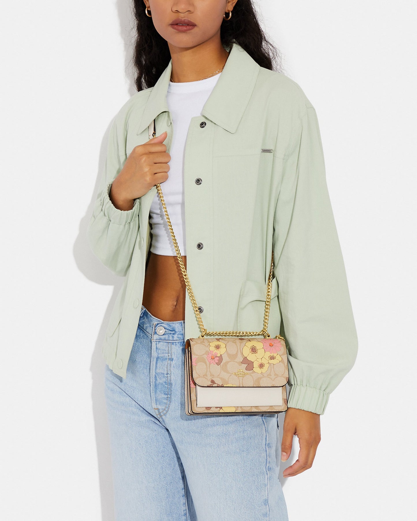 COACH Mini Klare Crossbody In Signature Canvas With Floral Cluster Print
