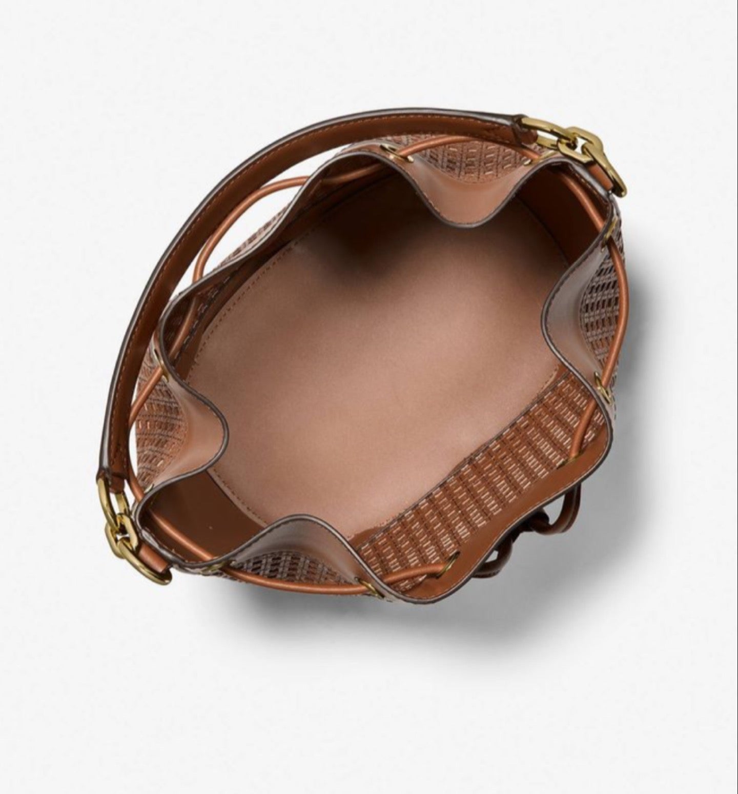 Devon Medium Perforated Leather Bucket Bag