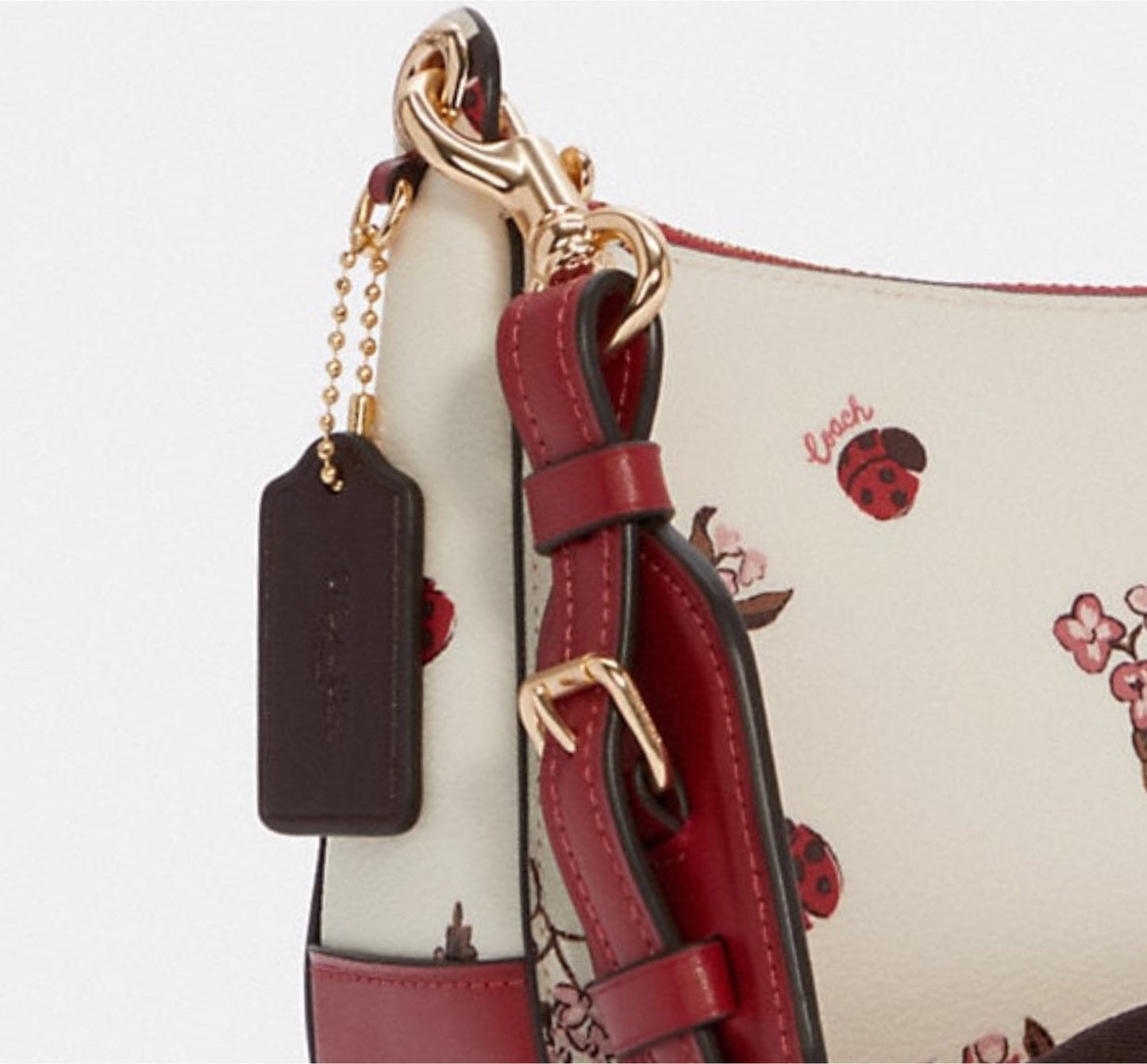 Coach Jes Baguette With Ladybug Floral Print