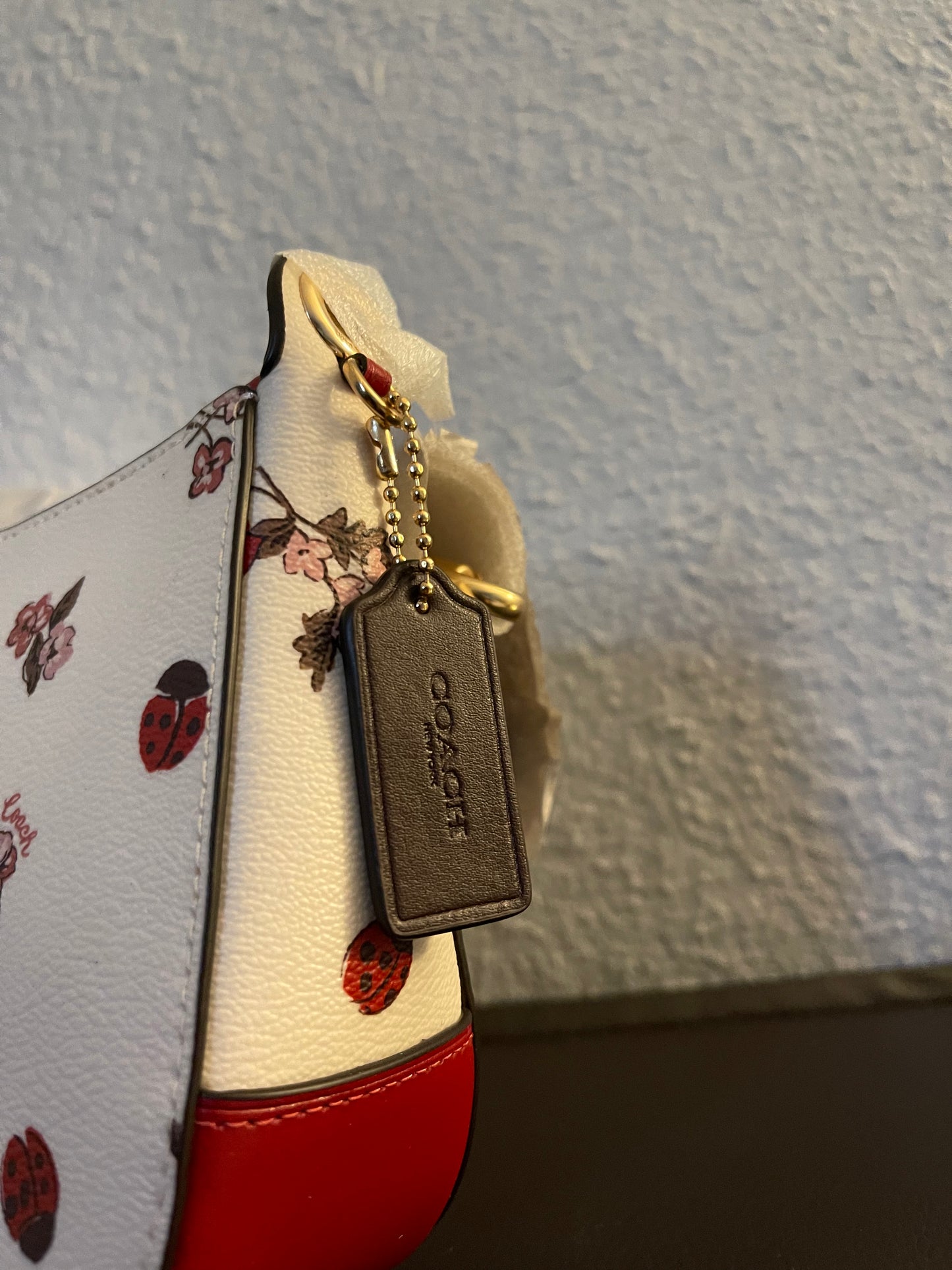 Coach Jes Baguette With Ladybug Floral Print