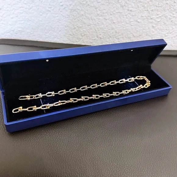 18K Yellow Gold AU 750 Women's Chain Necklace Made In Italy With Gift Box 29gr