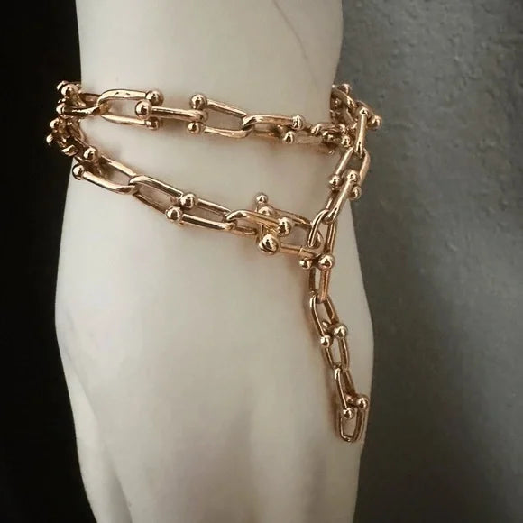 18K Yellow Gold AU 750 Women's Chain Necklace Made In Italy With Gift Box 29gr