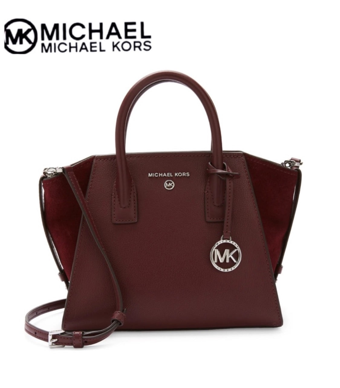NWT Michael Kors Avril Small Leather/Suede Satchel