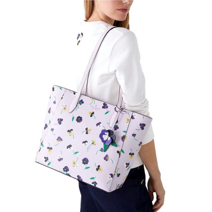 NWT KATE SPADE Dana Large Top Zip Tote Pansy Toss Floral Print