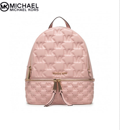 MICHAEL MICHAEL KORS Rhea Logo Embossed Leather Backpack