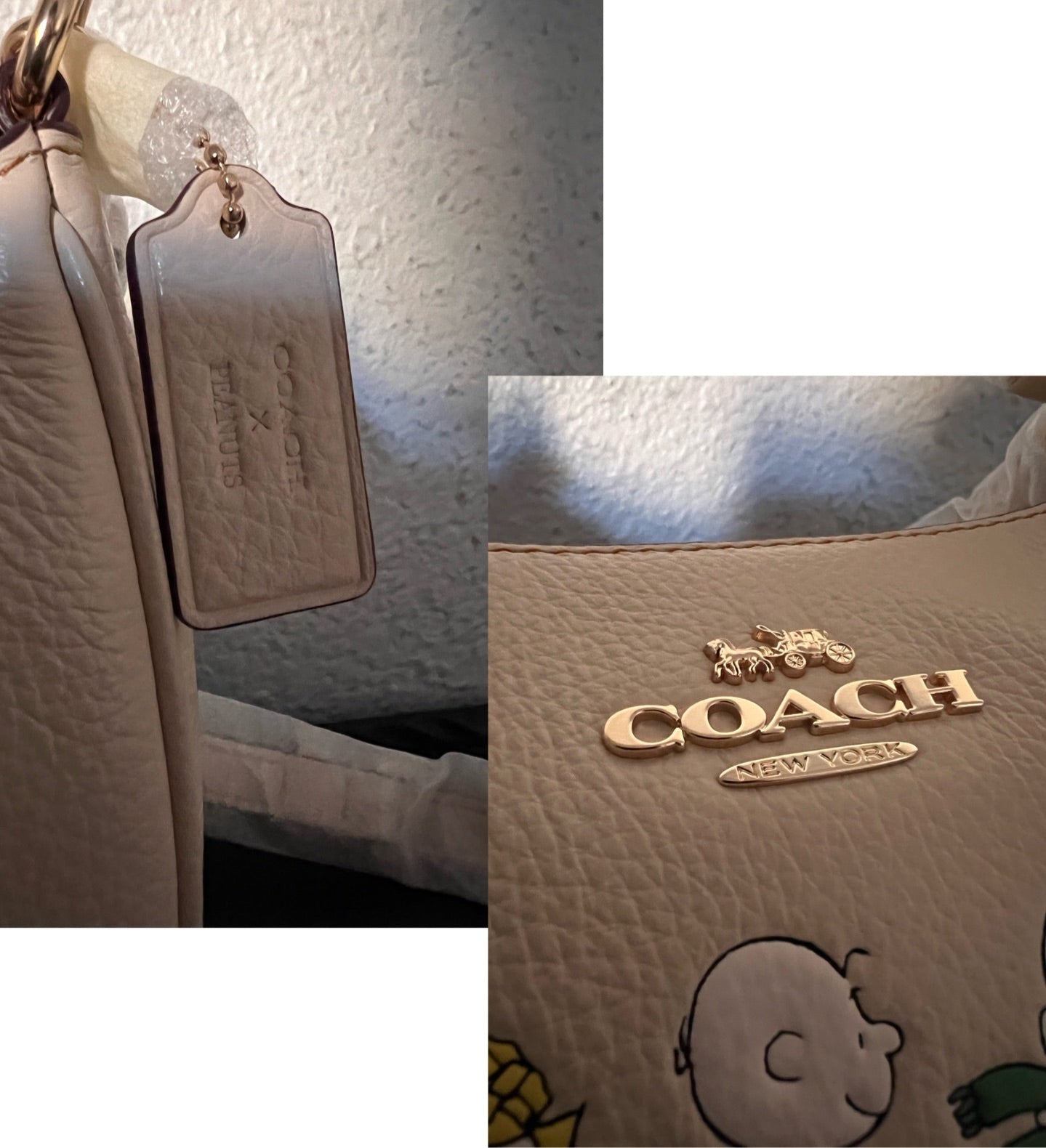 Authentic Coach X Peanuts Teri Shoulder Bag In Signature Canvas
