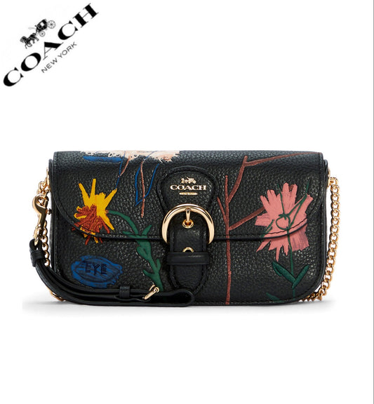 Coach X Jean Michel Basquiat Kleo Crossbody Gold/Black/Multi Bag