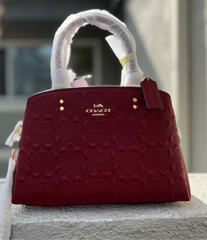 Coach Mini Lillie Carryall In Signature Leather