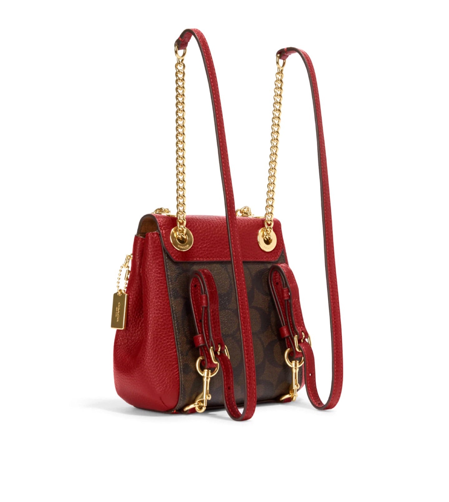 Coach Convertible Mini Backpack In Signature Canvas
