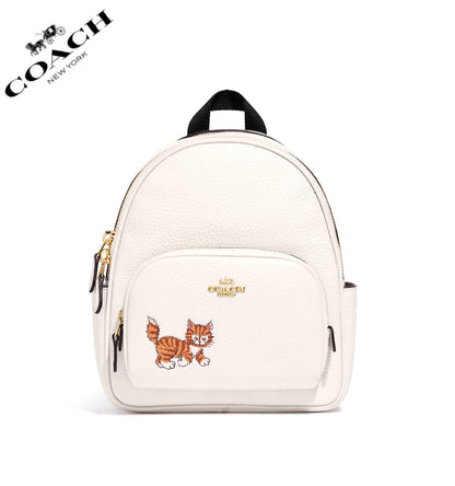 Coach Mini Court Backpack With Dancing Kitten