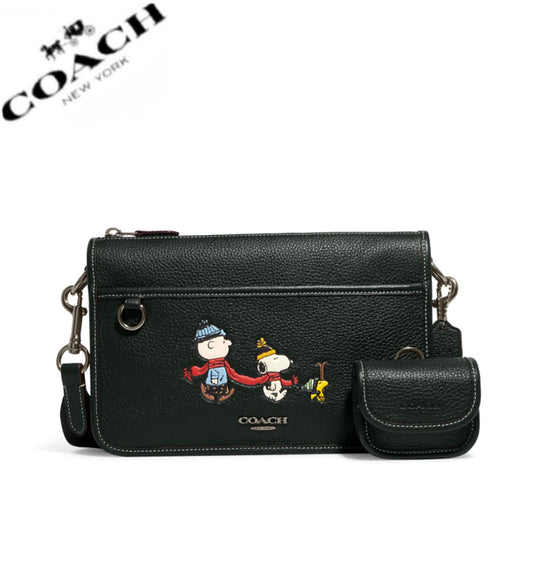 Coach X Peanuts Heritage Convertible Crossbody With Snoopy Motif