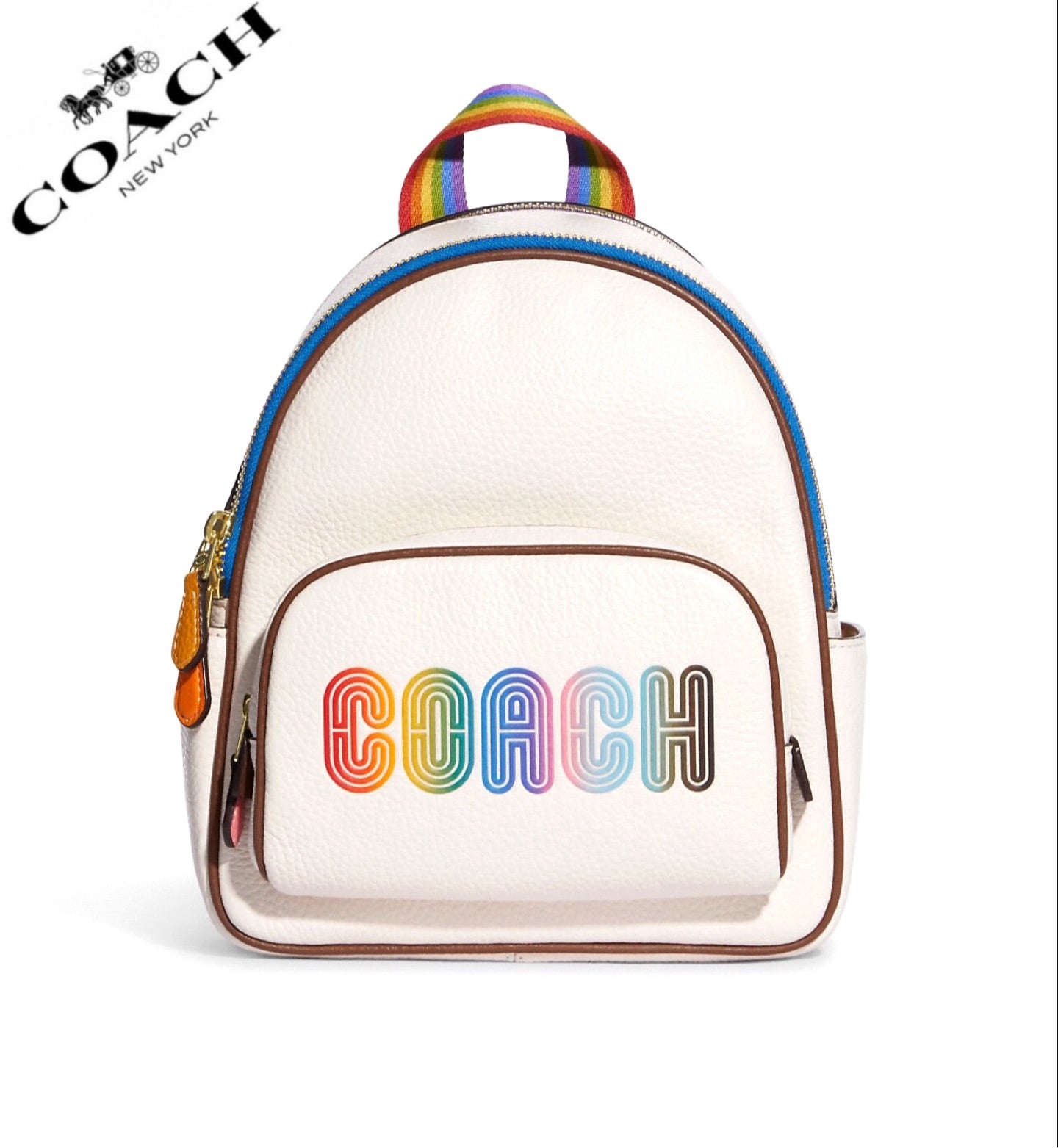 Coach Mini Court Backpack With Rainbow Coach