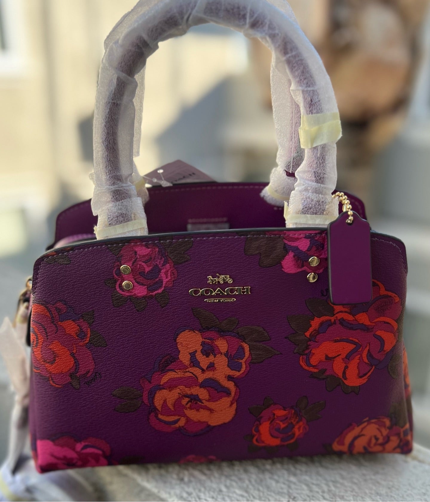 Coach Mini Lillie Carryall With Jumbo Floral Print