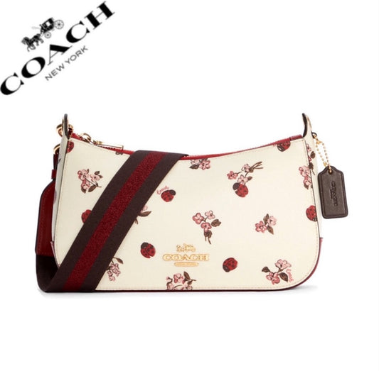 Coach Jes Baguette With Ladybug Floral Print