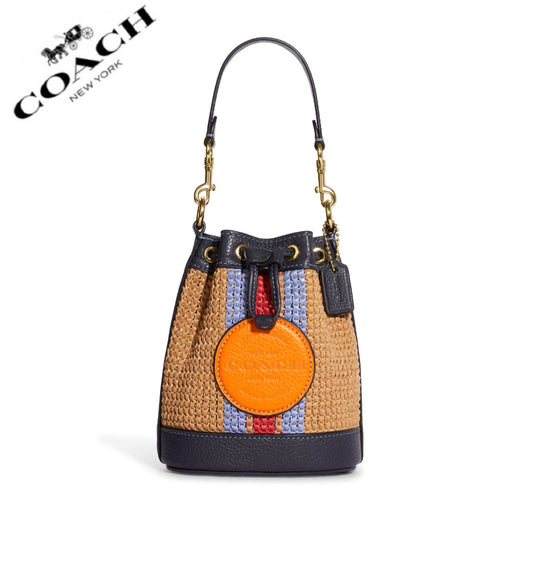 Coach Mini Dempsey Bucket Bag With Coach Patch