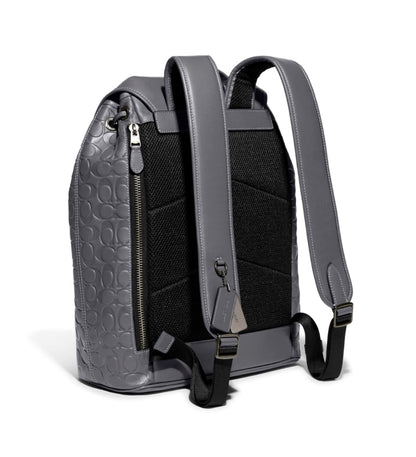 Coach Sullivan Leather Backpack In Signature Leather Gray
