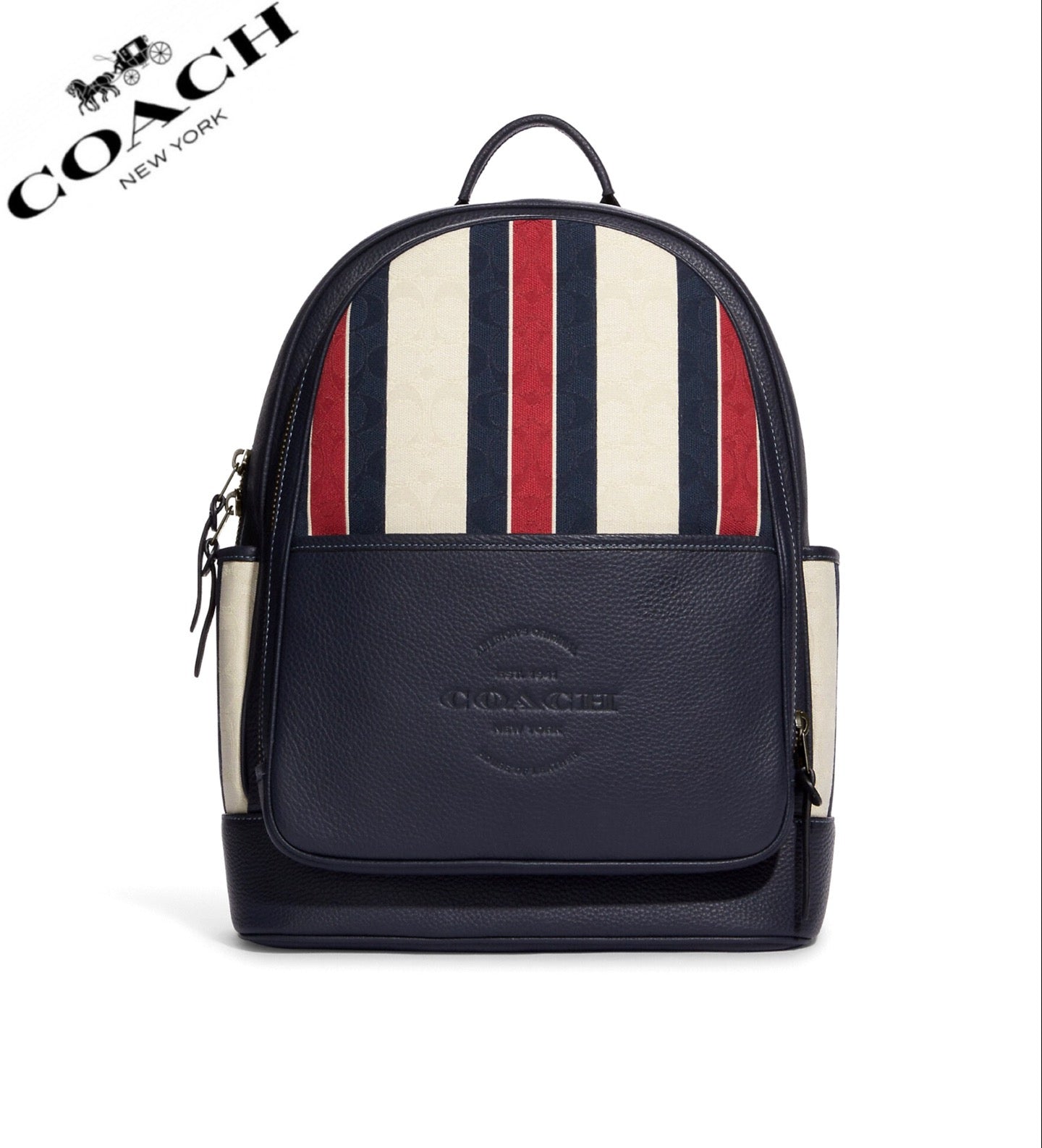 Coach Thompson Backpack In Signature Jacquard With Stripes