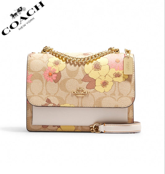 COACH Mini Klare Crossbody In Signature Canvas With Floral Cluster Print