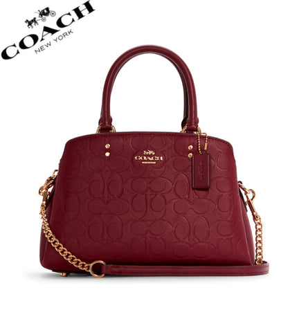 Coach Mini Lillie Carryall In Signature Leather