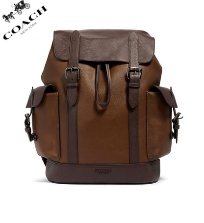 COACH Hudson Leather Backpack In Colorblock