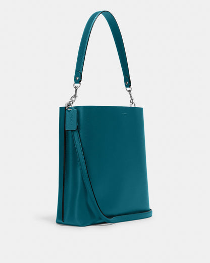 COACH Mollie Bucket Bag Leather Crossbody In Turquoise