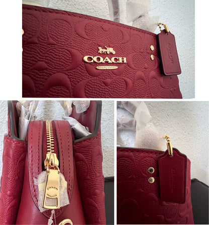 Coach Mini Lillie Carryall In Signature Leather