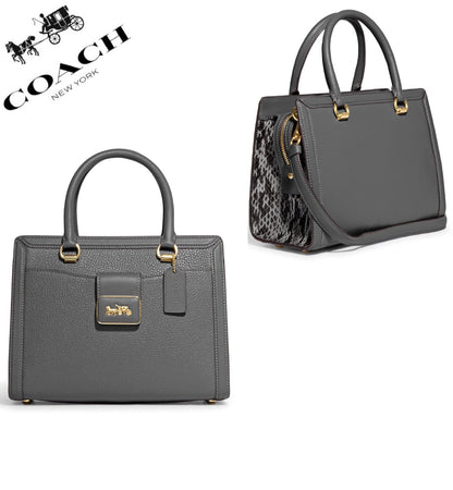 COACH Grace Carryall Leather Shoulder Bag