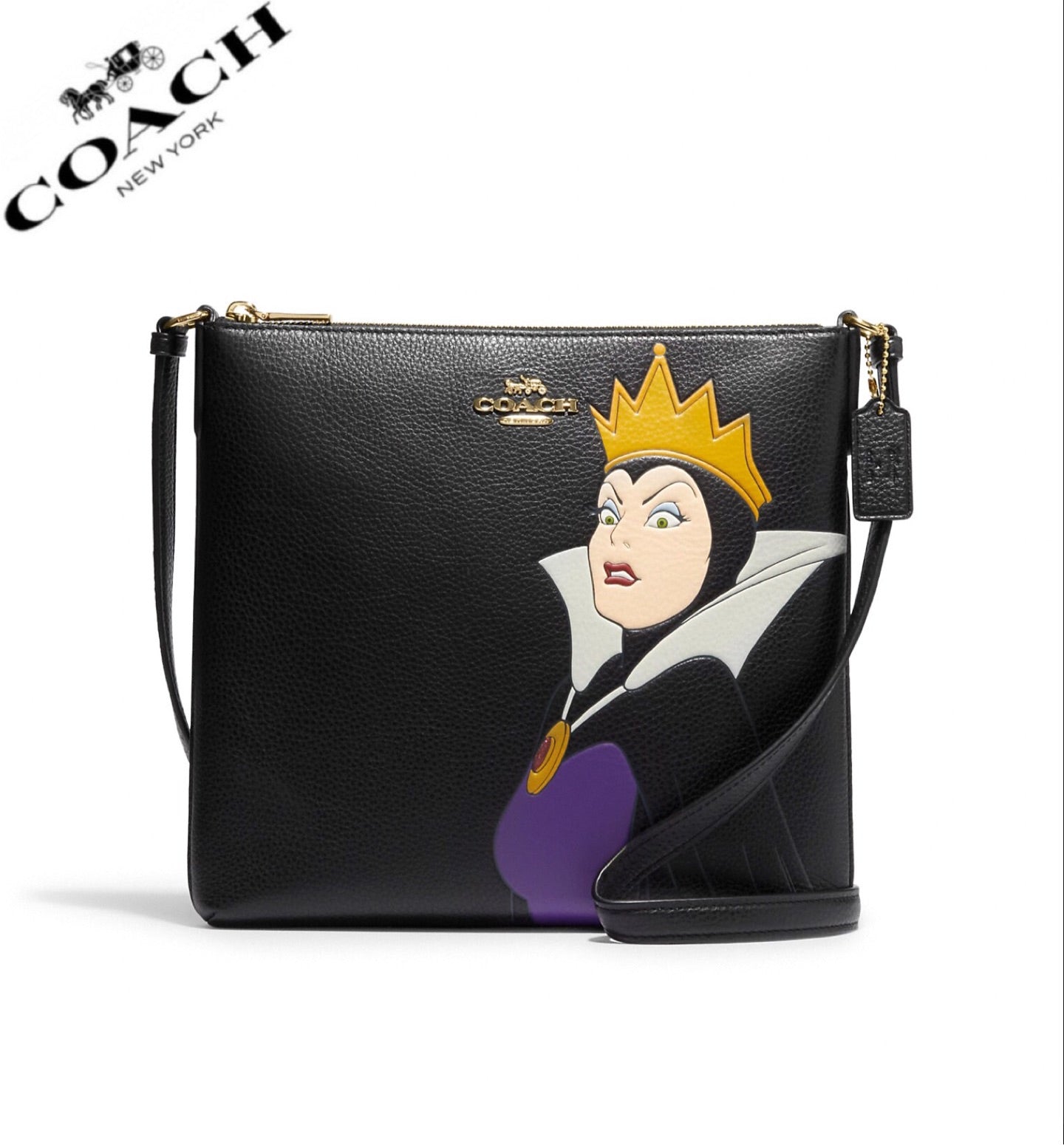 Disney X Coach Rowan File Bag With Evil Queen Motif