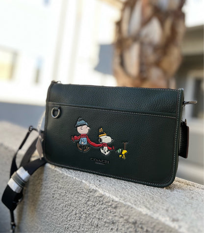 Coach X Peanuts Heritage Convertible Crossbody With Snoopy Motif