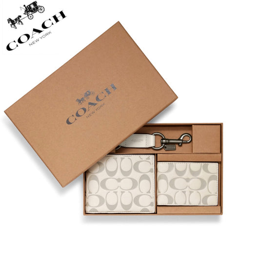 COACH Boxed 3 In 1 Wallet Gift Set In Signature Leather